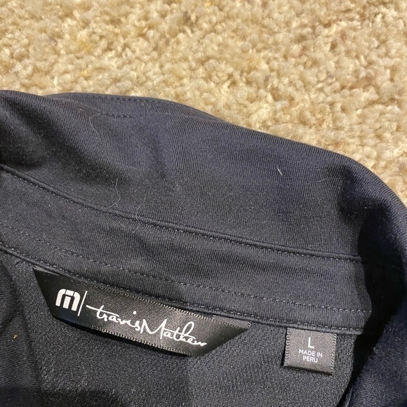 Travis Mathew Men’s Tour Guide Polo Black Size L Golf Athletic Activewear Top - Picture 5 of 8
